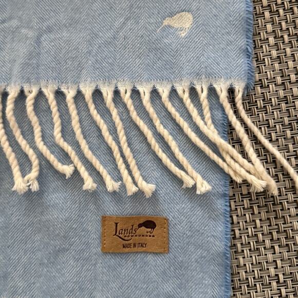 LANDS DOWN UNDER Chambray Italian Herringbone Scarf - Picture 2 of 5